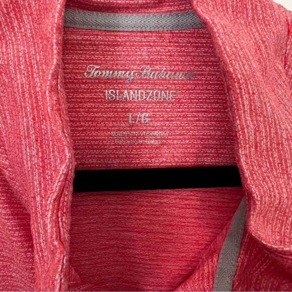 Tommy Bahama Island Zone Top 1/4 Zip Mens Size Large Red Performance Activewear - Picture 3 of 7